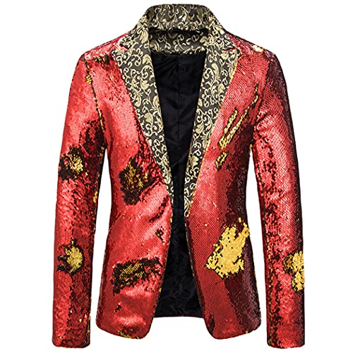Mens Sequin Blazer Coat, Luxury Wedding Singer Prom Glitter Blazer, Mens Club DJ Stage Suit Jacket3