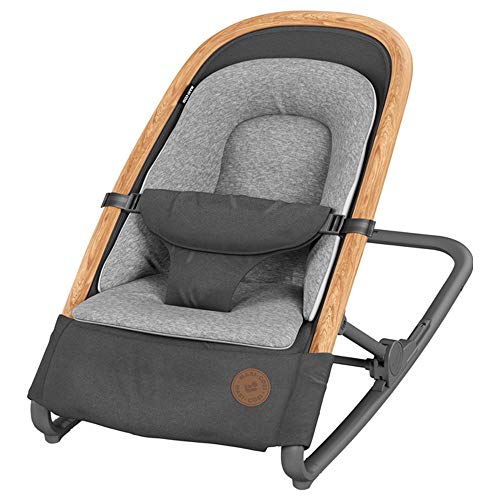 Maxi-Cosi Kori Transat bébé 2 en1, Transat Léger avec Réducteur Confortable pour Nouveau-Né, de La Naissance à 9 Mois (0-9 Kg), Essential Graphite