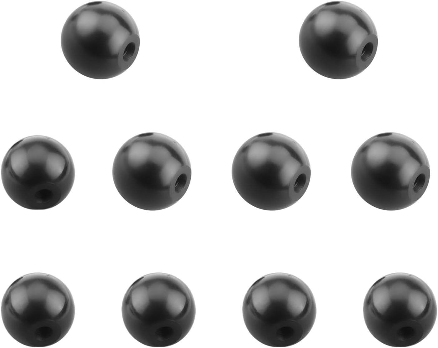 Othmro 20Pcs Threaded Ball Knobs, 0.98Inch Dia 0.2Inch Thread M5 Female Thread Black Bakelite Handle Thermoset Ball Knob for Lawn Mowers Exercise Equipment Machinery Valves Spigots (AM5x25)