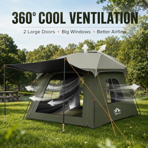 Carpa para camping Night Cat para 4 personas miniatura 5
