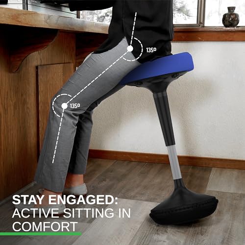 Image of Wobble Stool Standing Desk, Flexible Seating Adjustable Office Ergonomic Seating, Wobble Stools for Alternative Classroom Seating, Active ADHD Chair, Wiggle Chairs