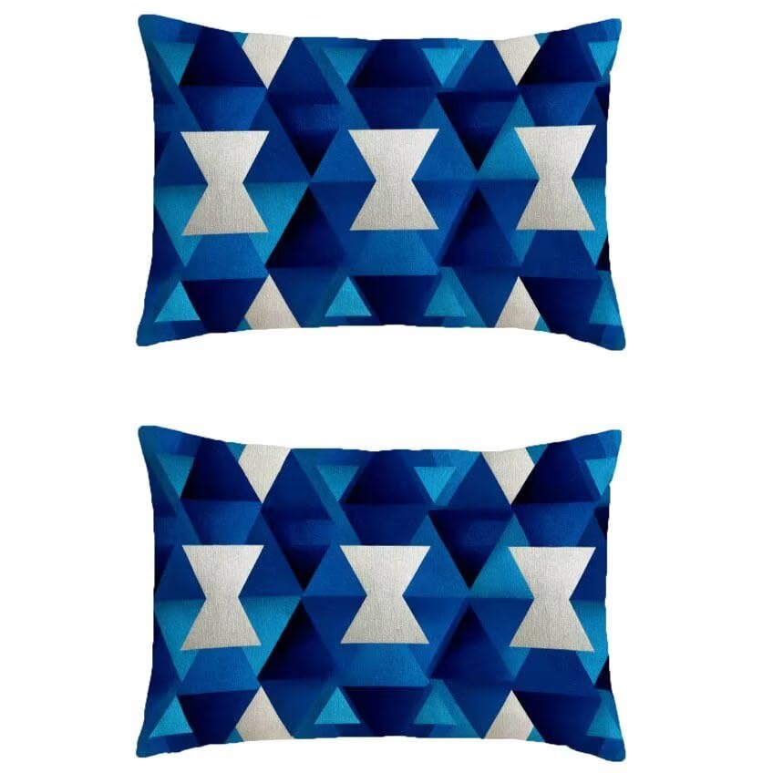 Housse de coussin 50x70cm rectangulaire lin imperméable pour protéger vos oreillers de jardin