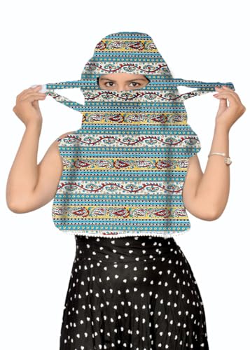 Image of Scarf Face Mask Head Neck Hair Bandana Cover Sun Protection Face Cover Smkoe Dust Safety Scarf Cum Mask For Women Girls Daily Use Face Scarf Mask