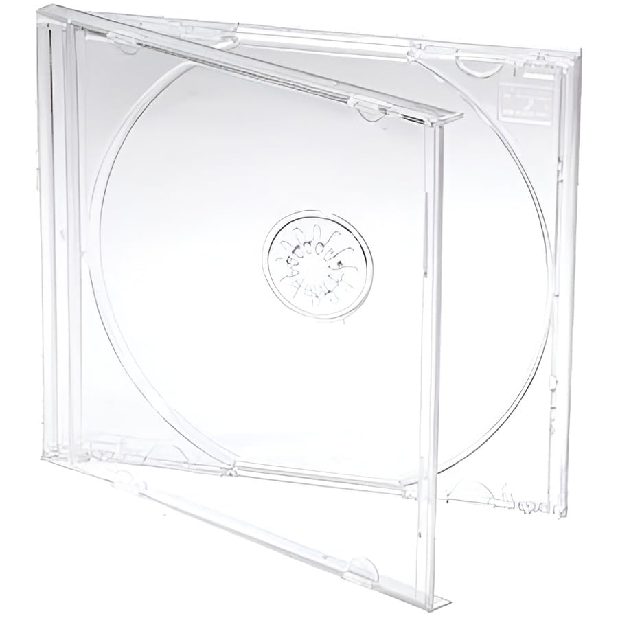 Image of Professional Transparent CD /DVD Jewel Case - Standard 10.4mm Thick Plastic Storage for CDs & DVDs - Clear Protective with Tray - Pack of 10