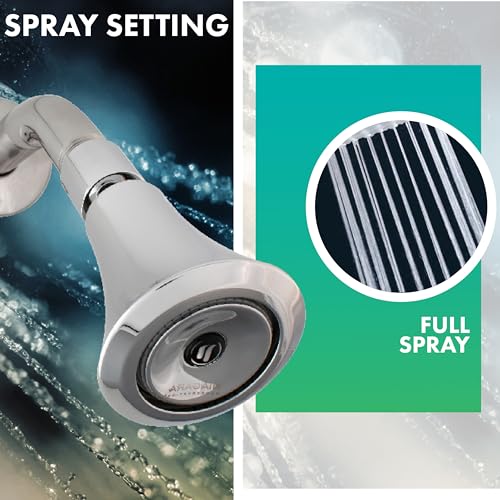 Niagara Conservation N2150-TP Luxury Spa 1-Spray with 1.5 GPM 2.35-in. Wall Mount Adjustable Fixed Shower Head in Chrome, 1-Pack | Bathroom Shower Head Sprayer with Pressure Compensation