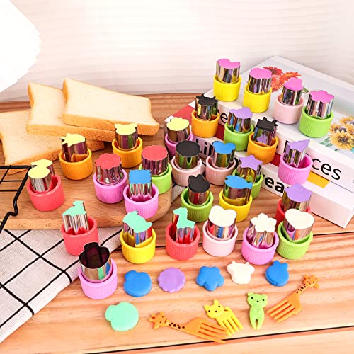 Vegetable Cutter Shapes Set 28 Pcs Mini Shaped Cutters Fruit Cutters For Kids Flower,Star,Heart,Dino Shaped Kids Food Cutters For Cookies,Biscuits,Pastry Dough,Fruits Fondant Homemade Baking #TOP1