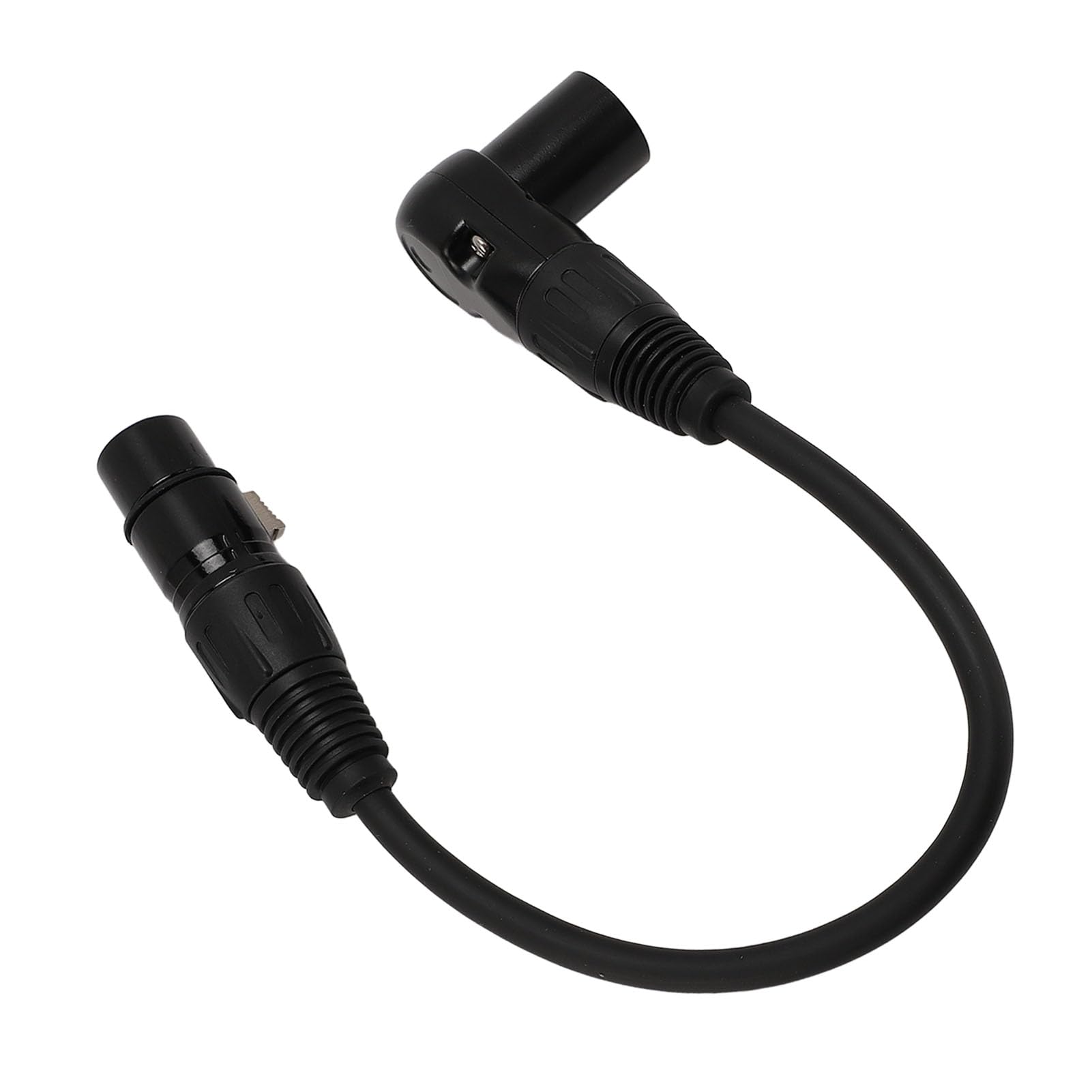 Cocoarm Cavo Microfonico XLR, Adattatore in PVC da 90 Gradi per Mixer da Studio e Altoparlanti con Angoli Regolabili (30 cm / 11,81 pollici)