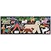 Galison Dog Walk Panoramic Puzzle, 1,000 Pieces, 39” x 14” – Landscape Dog Jigsaw Puzzle with Colorful, Whimsical Artwork – Thick, Sturdy Pieces, Challenging Family Activity, 1000