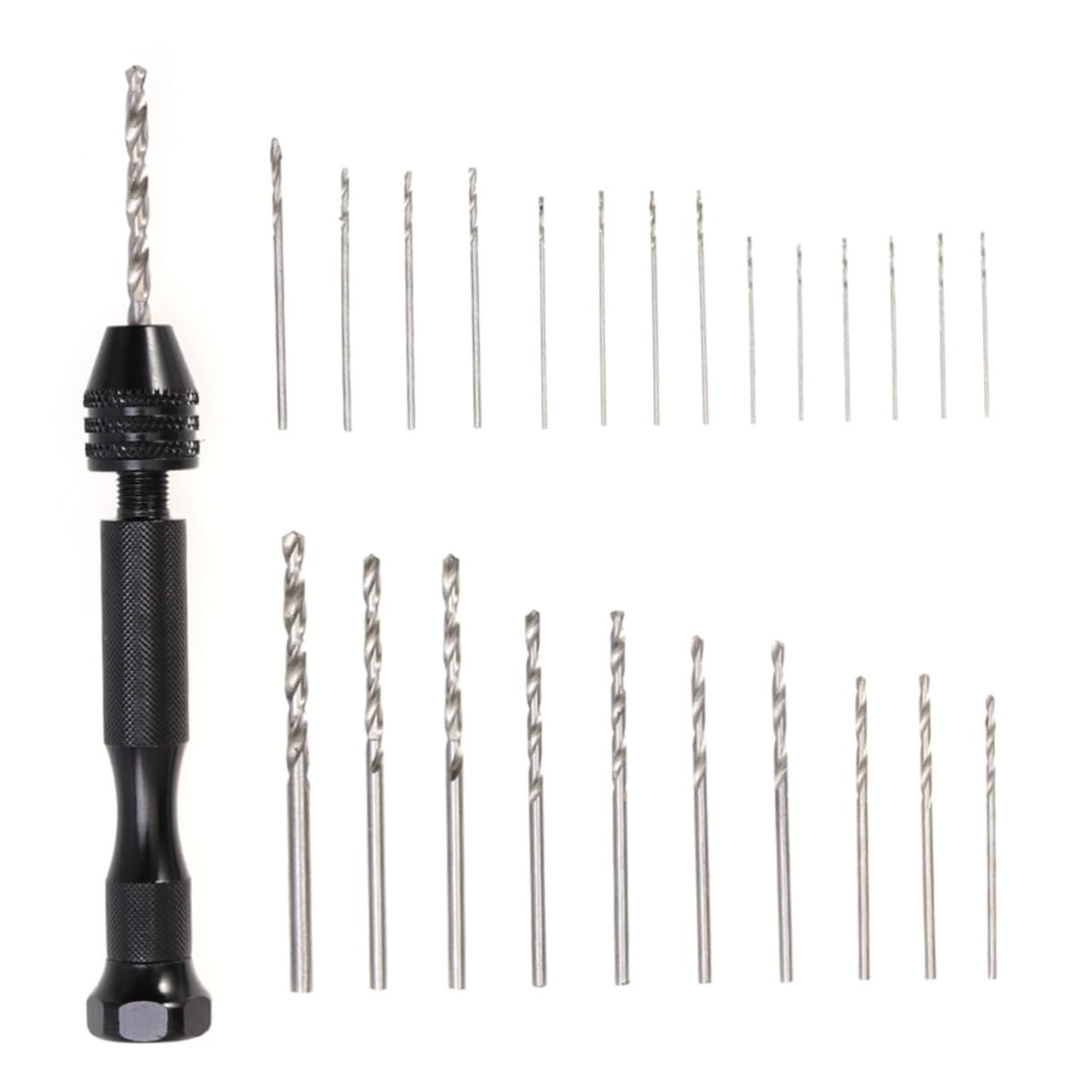 IWOWHERO Adjustable Chuck Pin Vise Tool Hand Drill Kit 0.3-3.4mm for Jewelry Models