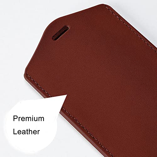 Larpur Pack Of 2 Genuine Leather Badge Holders, Vertical Id Card Holders With 1 Clear Id Window #TOP1
