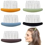 NAIHOD 5 Pcs Hair Side Combs Broken Hair Clip Metal Side Hair Twist Comb French Twist Comb Hair Clip