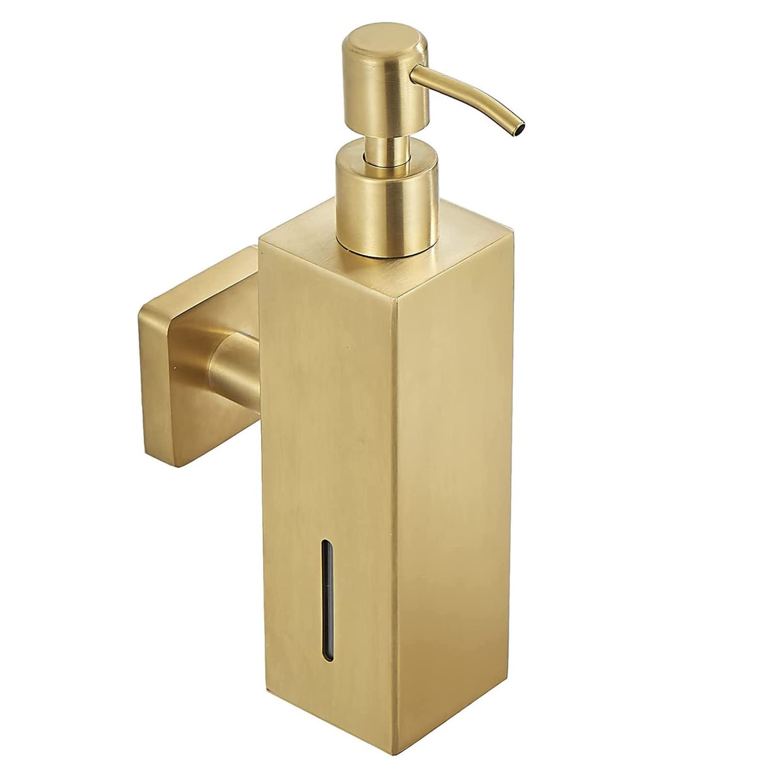Dispenser Sapone Bagno, Dispenser Sapone Cucina Ricaricabile 250ml Dispenser Sapone Acciaio Inossidabile Dispenser Detersivo Lavatrice per Casa Hotel Ristoranti Oro