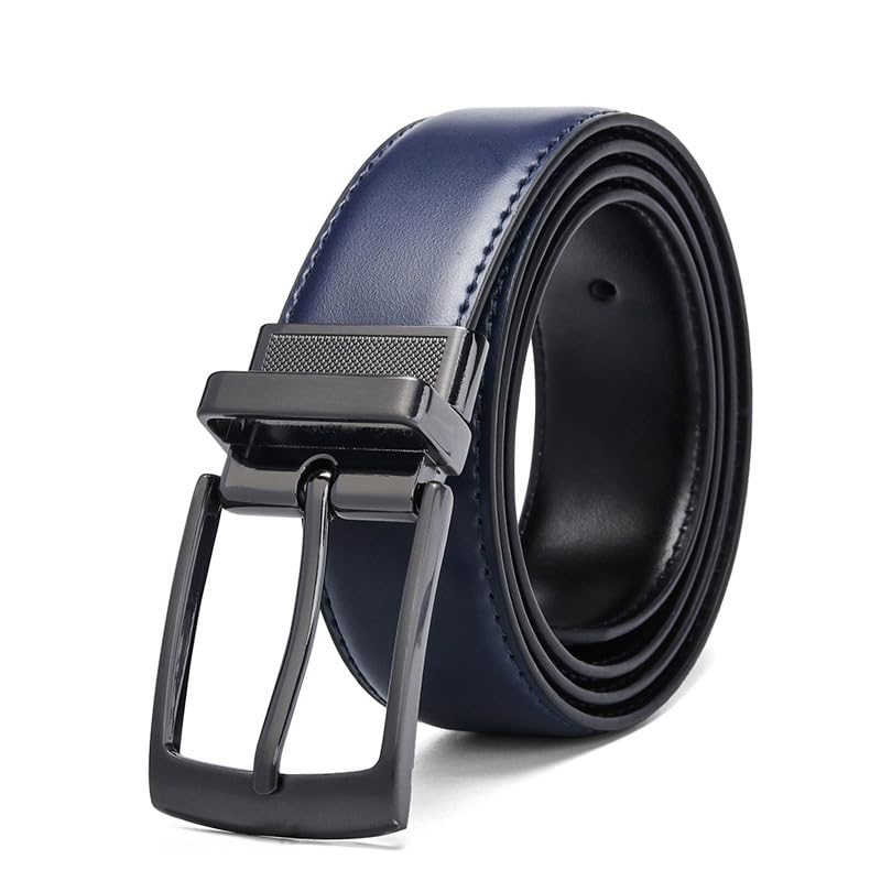 Business Belt Men's Two-in-one Reversible Rotating Buckle Casual Daily Denim Belt Versatile Double-sided Men's Belts4