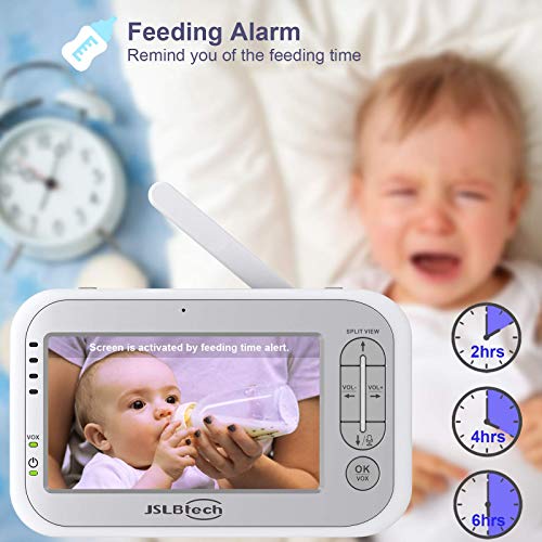 JSLBtech Baby Monitor Videocamera con 2 Telecamere...