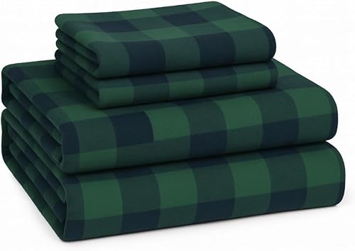 LANE LINEN - Juego de sábanas de 100% franela de algodón de tamaño king, cepilladas para más suavidad, sábanas cálidas y cómodas, bolsillos