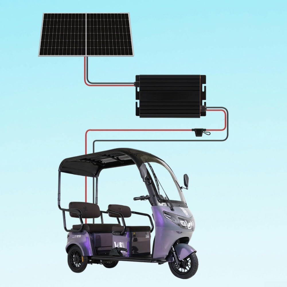 MPPT Solarladeregler Boost 24V-72V LCD Display Aluminium MPPT Controller 300W Für Solarpanel für solar Laderegler 24V-72V Für Wohnmobil Camping MPPT Booster Controller 400W Hohe Effizienz IP65(600W)
