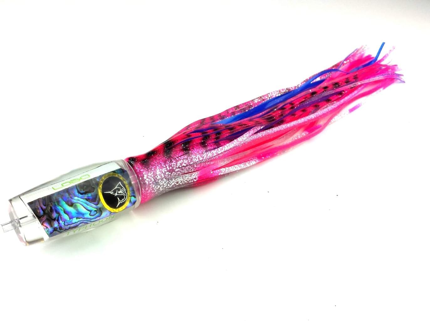 Lobo Lures #50 Typhoon XL Black Marlin Trolling Lure Pink Mackerel Blue Abalone-Made in The USA