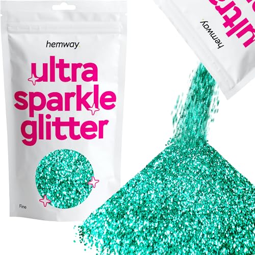 Hemway Ultra Sparkle Glitter Turquoise Blue 100g Fine