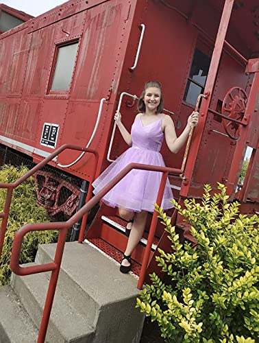 Wchecalino Black Short Glitter Homecoming Dress For Teens Spaghetti Straps V-Neck Party Prom Ball Gowns 4 #TOP5