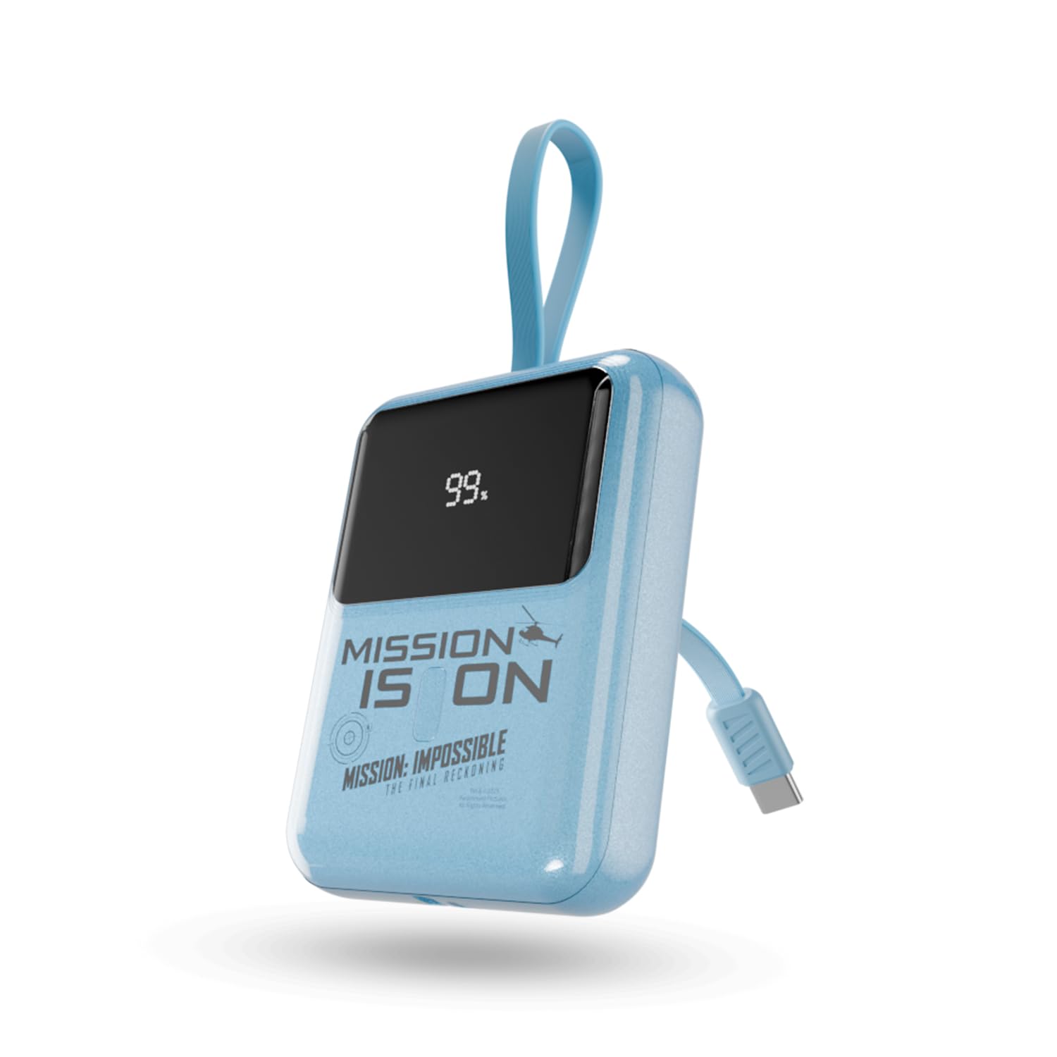 Mobilla x Mission: Impossible – MPower X1 Limited Edition Powerbank | Compact & Handy Size |10000mAh Battery Capacity | 22.5W Fast Charging | Sparkling Finished Design (Blue)-image-9