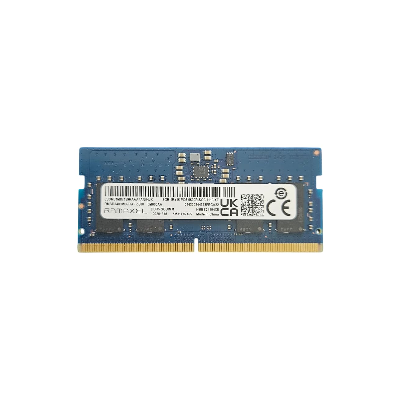 RAMAXEL 8GB DDR5 SODIMM PC5-5600B-SC0 1Rx16 1.1V SO-DIMM 262-Pin