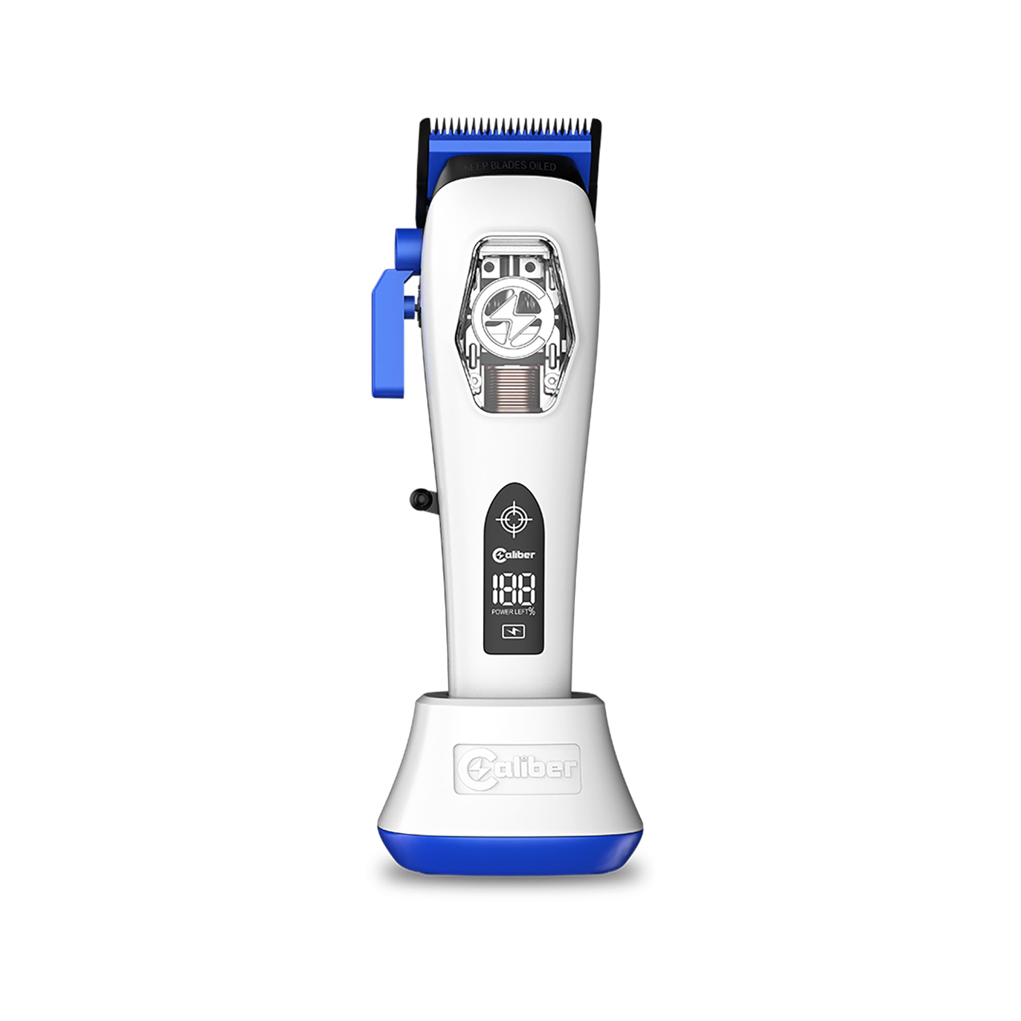 Caliber Pro Disruptor ZR - Tagliacapelli professionale per uomo, motore vettoriale, barbiere e stilista professionista, lame diamantate in zirconia, batteria da 3200 mAh, protezioni magnetiche