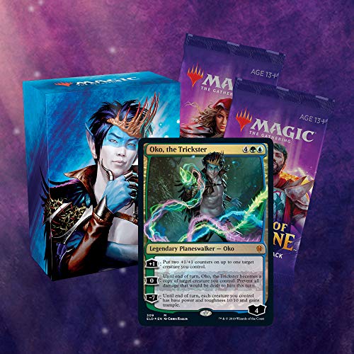 Magic The Gathering Throne of Eldraine Oko, The Trickster Planeswalker Deck | Ready-to-Play | 60-Card Starter Deck