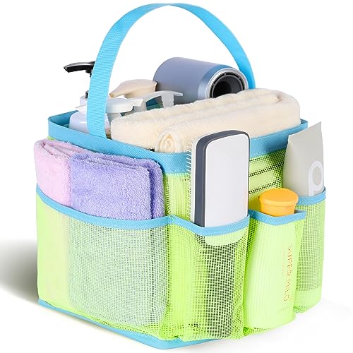 Image of EUDELE Mesh Shower Caddy Portable, 8-Pocket Large Capacity, Quick Dry, Easy Clean, Ideal for Beach, Swimming, Gym, Travel