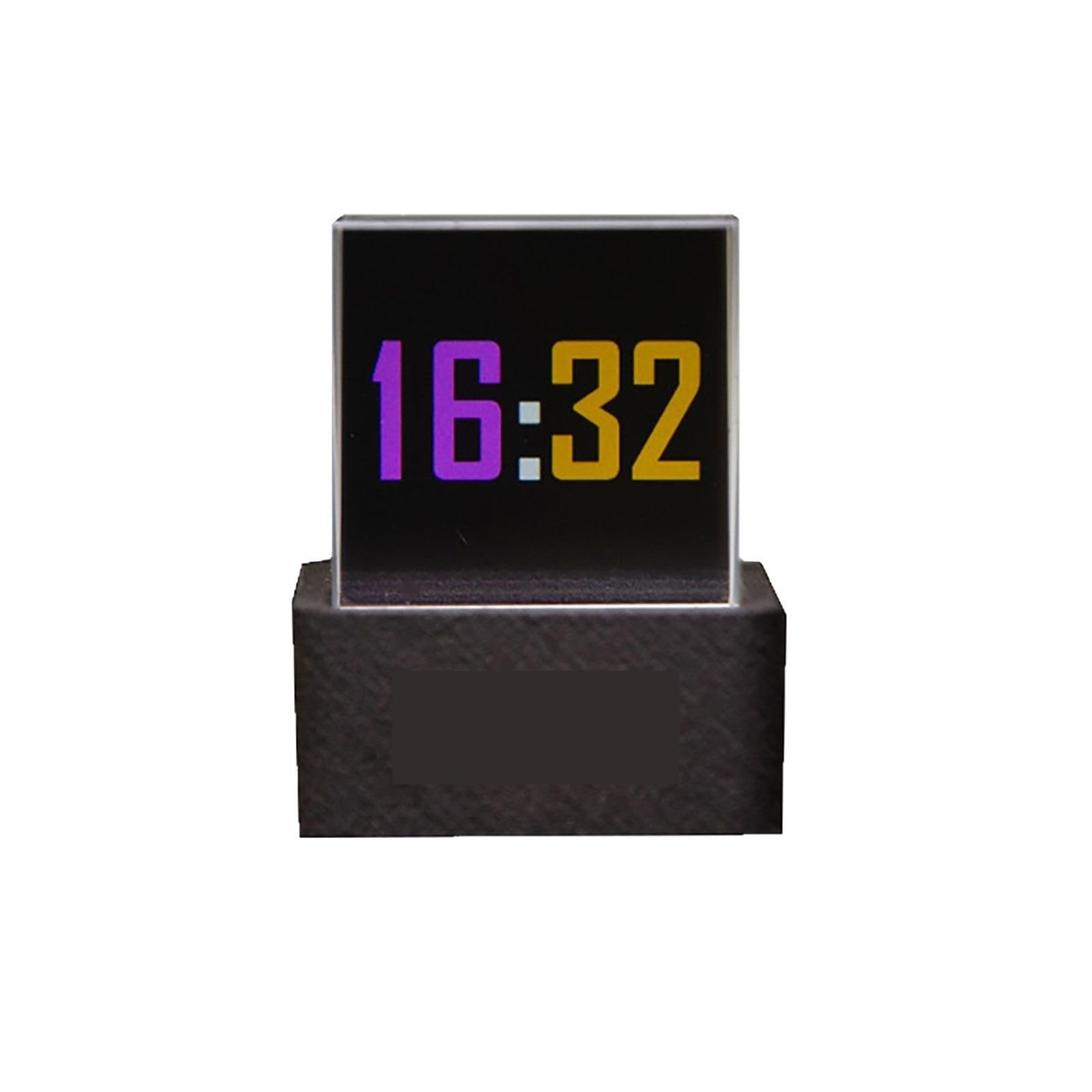 Wecker, Mini-Echtzeit-Transparente WiFi-Wetteruhr, Kreatives Geschenk, Desktop-Display,für Schwerschläfer(White)