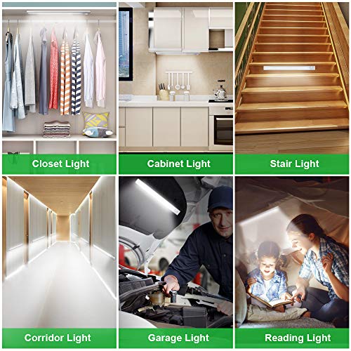 Goodland 160 Led Closet Lights Motion Sensor Under Cabinet Lights Indoor Wireless Lighting 3600Mah Battery Powered Light Bar Dimmable Rechargeable Closet Light For Kitchen, Wardrobe, Stairs(2 Pack) #TOP5