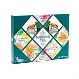 Pudding Flavour Tea Variety Pack | 6 Delicious Flavours (12 bags) including Victoria Sponge Tea, Banoffee Tea, Cherry Bakewell Tea & More | For Tea Lovers.