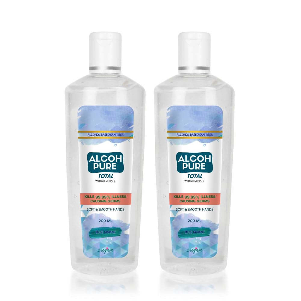 ALCOHPURE Total Hand Rub Spray, 80% Ethanol, WHO Recommended Formula, FDA Approved 200ml (Pack of 2)