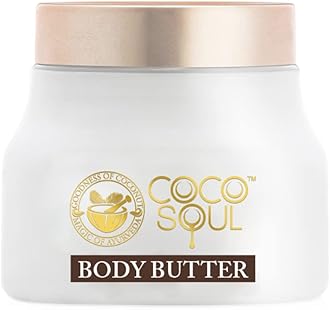 Body Butter with Coconut | Shea Butter & Ayurveda for Intense Moisturization | Paraben. Silicones & Mineral Oil Free | 100% Vegan | 140g