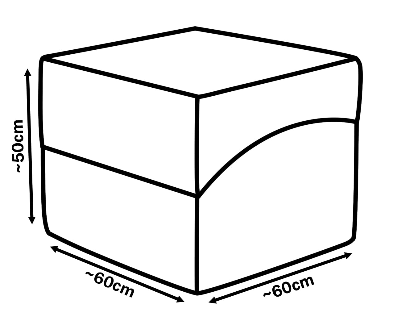 Velinda Pouf Poltrona Sesso Sex Sofa Pieghevole profilata (Colore: Nero-Rosso)