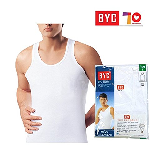Men's Tank top 2113 U-Neck Cotton 100% 3-Pack Top Innerwear, White2