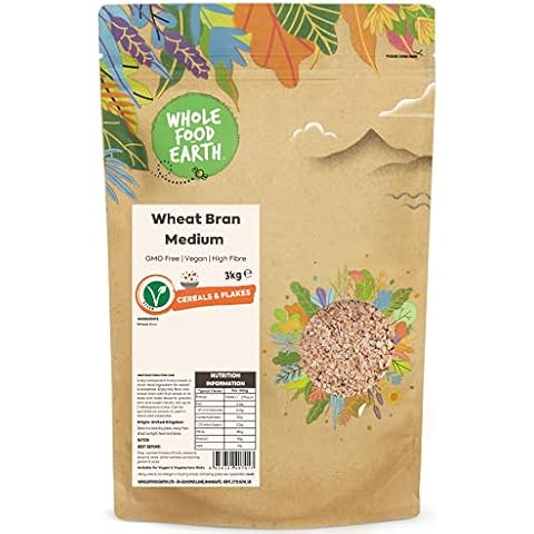 Wholefood Earth Medium Wheat Bran 3 kg, High Fibre Cover