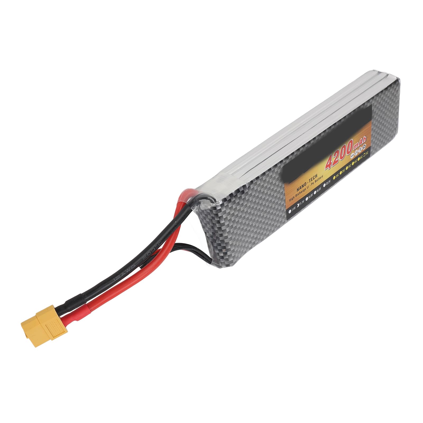 Batteria RC Lipo Batteria al litio professionale da 7,4 V 4200 mAh con spina XT60 per elicottero RC Quadcopter Drone RC modello di auto