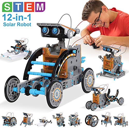 MAN NUO STEM Toy Solar Robot Kit 12-in-1 Learning Science Building Toys|Educational Science