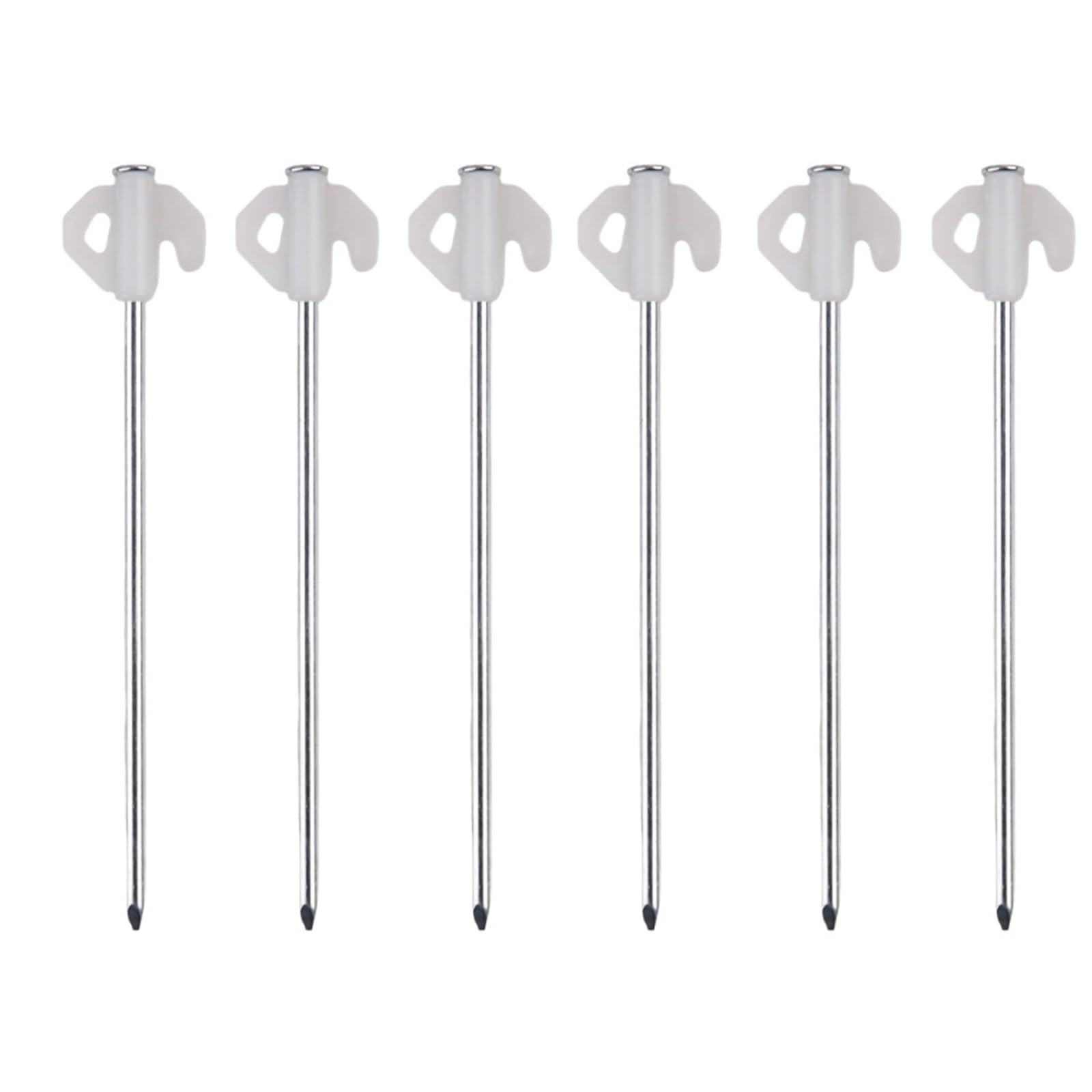 Piquet de Tente, Lot de 6 ou 12 piquets Lumineux en Acier for Camping Plein air, auvent Plage, Grande Tente, Accessoires Coupe-Vent(6 Pcs)
