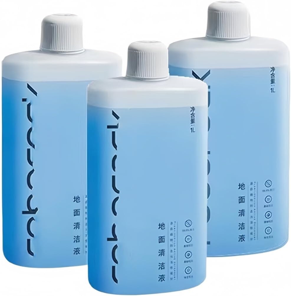 Original 1L Floor Cleaning Solution. Floor Care Fluid. Compatible for Roborock All Robot Vacuum Cleaners That Need to Be Added with Floor Care Fluid(3Pcs) Original 1L Floor Cleaning Solution. Floor Care Fluid. Compatible for Roborock All Robot Vacuum Cleaners That Need to Be Added with Floor Care Fluid(3Pcs)