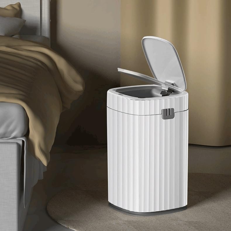 Smart Trash Can Automatic Sensor Trash Can with Lid Trash Bin Bathroom Wastebasket Smart Home image 4