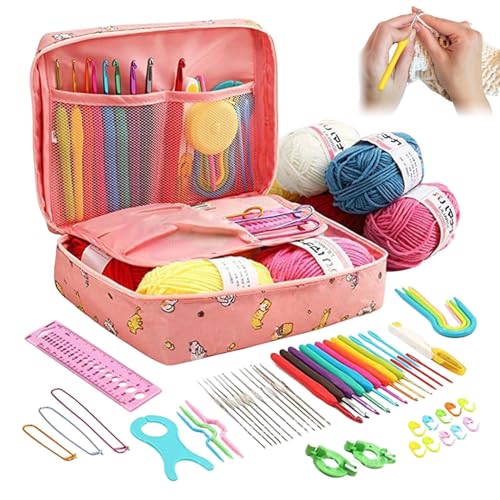 Kit de ganchillo genérico | Set de ocio creativo DIY,Conjunto de ganchillo fácil - para adultos fiestas de cumpleaños apasionados de DIY Regalo de Navidad Actividad de grupo decoradores