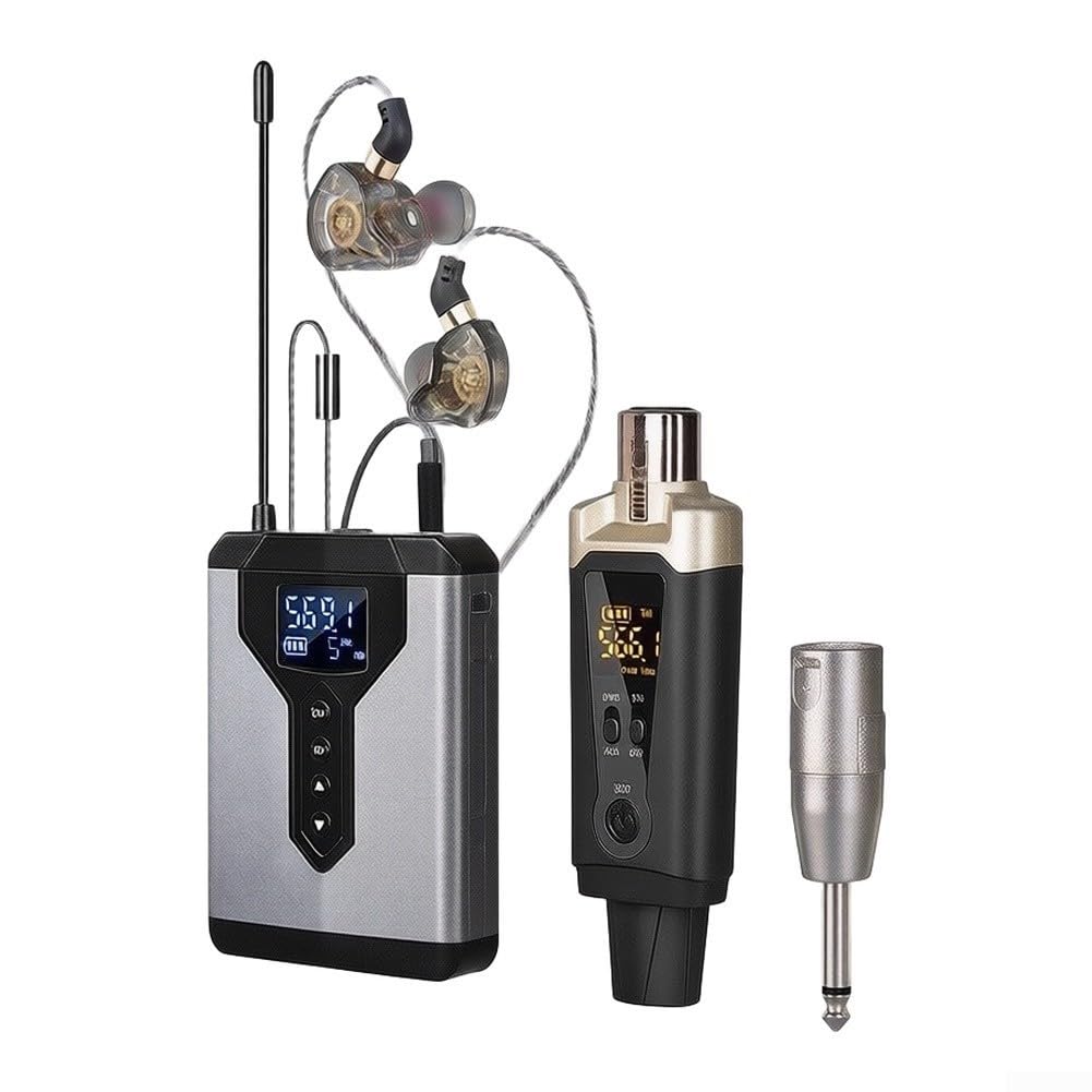 IEM wireless professionale per la fase di prova della banda (1 a 1) | Trasmissione a bassa latenza, audio senza soluzione di continuità, ideale per live, monitoraggio del palco