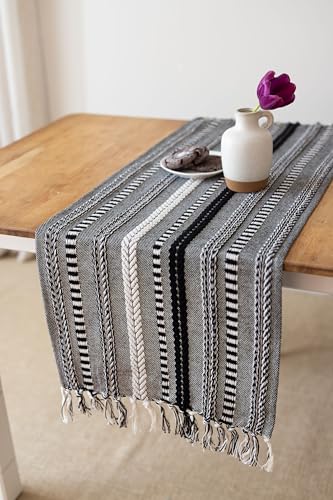 Neula, %100 Pamuk Örme Runner 40 X 110 Cm (Siyah)