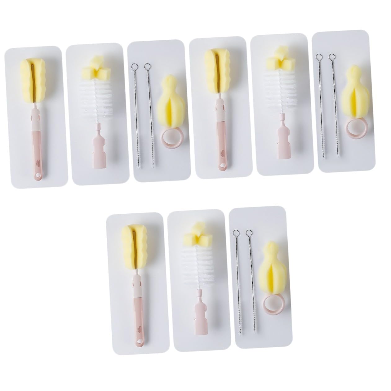Healeved 3juegos Cepillo De Limpieza para Biberones Mango y Cepillo para Sorbete De Diseño Ergonómico para Botellas Altas y Estrechas