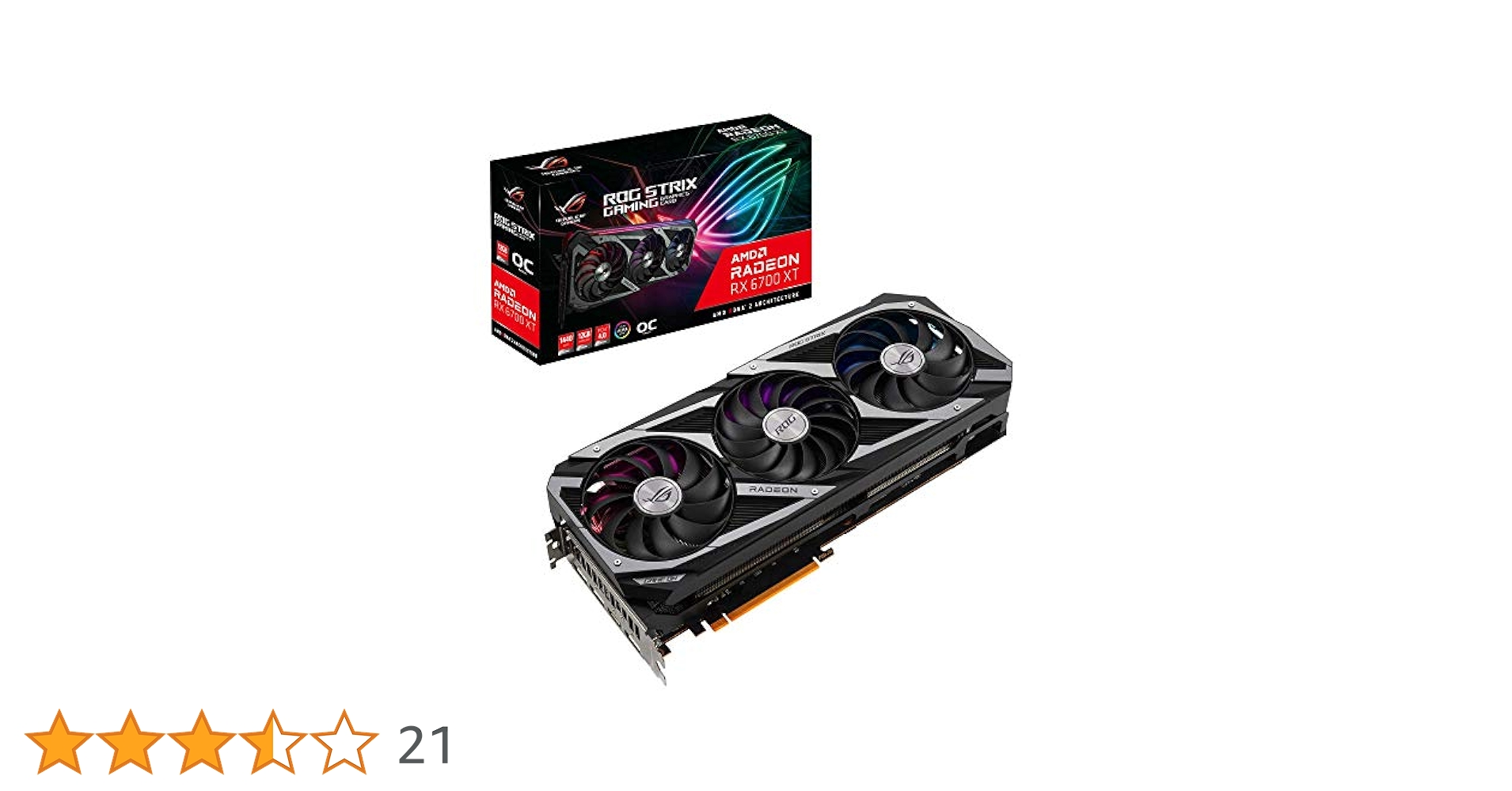 グラフィックボード・グラボ・ビデオカード Asus ROG Strix RX6700xt ASUS、「Radeon RX 6700 XT」を搭載したビデオカード3機種