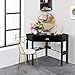 Tangkula Corner Desk, Corner Computer Desk, Wood Compact Home Office Desk, Laptop PC Table Writing Study Table, Workstation with Storage Drawer & Shelves
