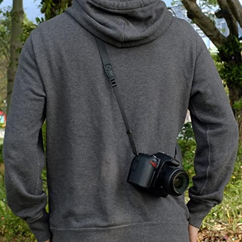 VKO Slim Camera Strap, Quick Release Camera Neck Shoulder Strap Compatible with Sony Nikon Canon Fuji Medium DSLR SLR Mirrorless Cameras Strap Black
