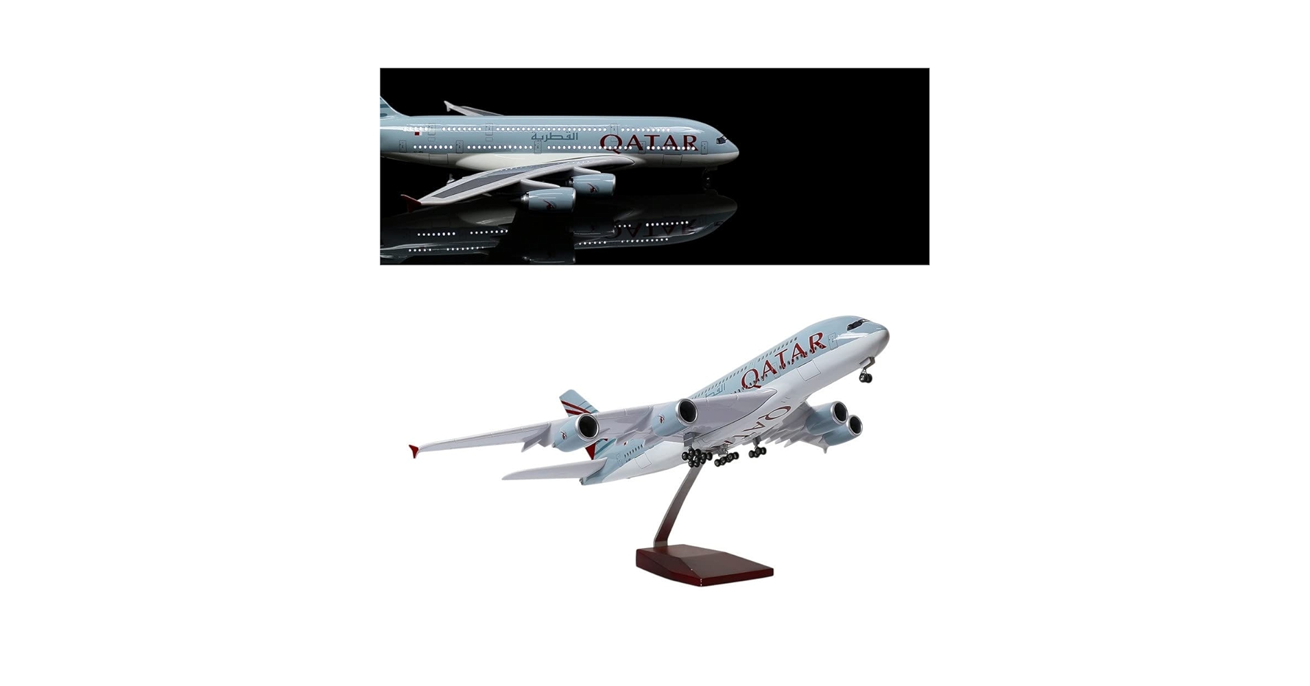 Qatar Airways Airbus A380 モデル Qatar Airways Airbus A380 - Diecast Model Aircraft
