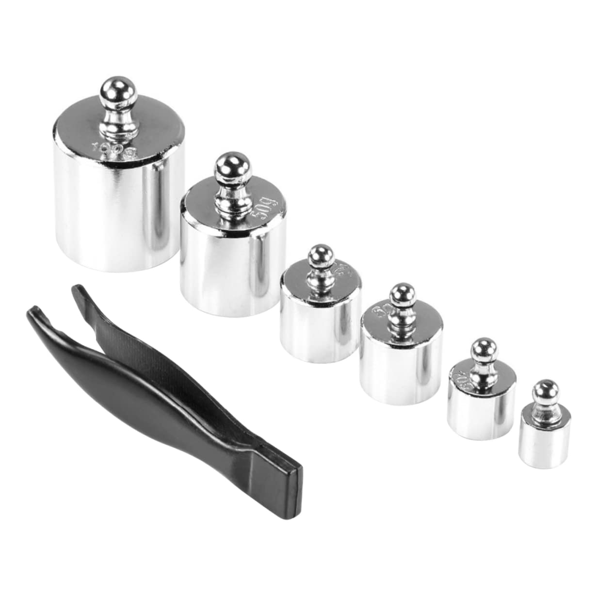 KICHOUSE 6pcs Calibration Weights for Balance Testing Includes Plated Steel for Accurate Measurements Laboratories and Commercial Use